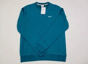 Nike Mens Sports wear Club French Terry Crew -Sweatshirt Pine Green Size XXL - Picture 1 of 2