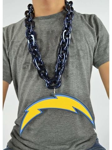 Los Angeles Chargers Fan Chain Blue Necklace Super Size Foam Magnet Cover