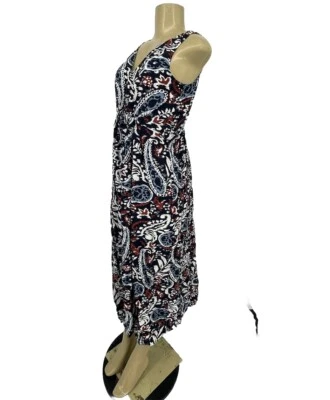 Lucky Brand XS Women V Neck Maxi Flowy Boho Western Floral Paisley Dress 38-12 - Image 1 of 4