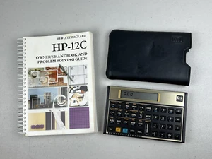 Vintage HP 12C Financial Calculator w Original Case Manual Made In USA 1980’s - Picture 1 of 21