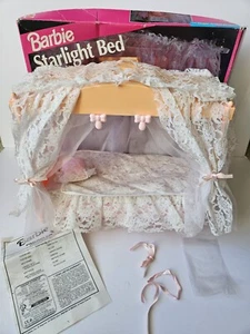 Juego de cama Barbie Starlight Mattel 1991 vintage 3739 con caja de luz no funciona - Imagen 1 de 24
