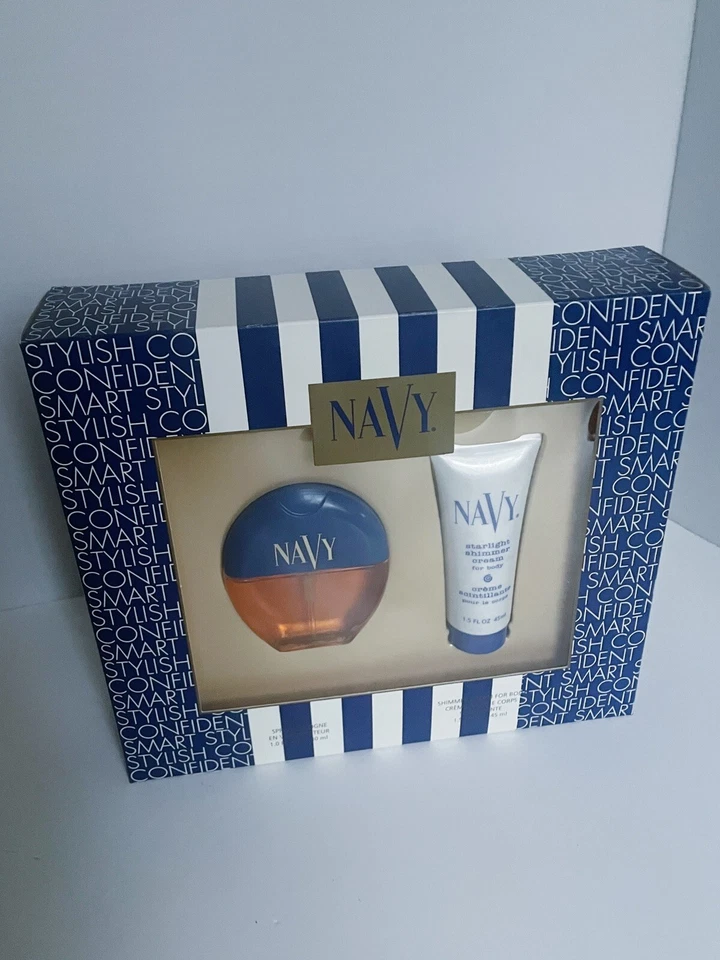 JUEGO DE REGALO DE 2 PIEZAS AZUL MARINO para mujer Colonia Spray (1 oz más crema corporal) por DANA NUEVO EN CAJA Foto 1 de 1