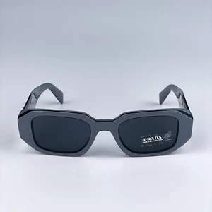 Prada Men Sunglasses Marble Grey Graphite Black Rectangle PR17WS 11N09T NEW - Picture 1 of 19