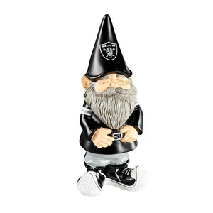 Las Vegas Raiders NFL Garden Gnome 11" Tall Evergreen Enterprises - Picture 1 of 2