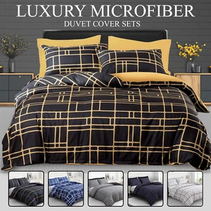 Duvet Cover Set King Size Luxury Reversible Quilt Cover Bedding Set Double - Picture 1 of 524