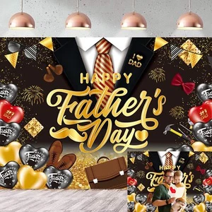 Fondo dorado feliz día del padre Love You Dad Banner día del padre telón de fondo - Imagen 1 de 10