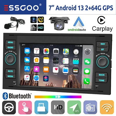 Für Ford Focus Fiesta Transit Galaxy 64G Carplay Autoradio Android 14 GPS Kamera - Bild 1 von 4