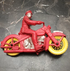 Vintage Auburn Motorcycle Toy w/Policeman - Picture 1 of 3
