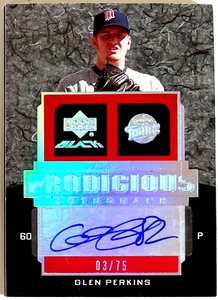 /75 Autografo Glen Perkins 2007 Upper Deck NERO Prodigioso #PR1-GP /75 - Foto 1 di 4