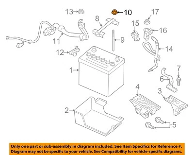 MITSUBISHI OEM Mirage Headlight Head Light Lamp-Lens & Housing Nut MS440133 - Image 1 of 2