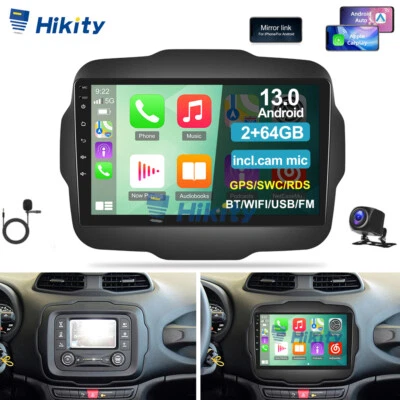 2+64GB Carplay Android 15 Autoradio GPS SAT Navi BT Für Jeep Renegade 2015-2020 - Bild 1 von 4