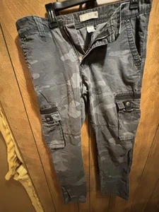 Vintage Route 66 Grey Camo Cargo Pants 32 X 30 - Picture 1 of 6