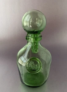 Biot Grün Blase Glas Karaffe 5,75" LESEN - Bild 1 von 6