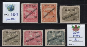 WC1_33265 ITALIENISCHE BESETZUNG.:FIUME. Bestand 1922 ovpt. briefmarken. MH-MLH - Bild 1 von 1