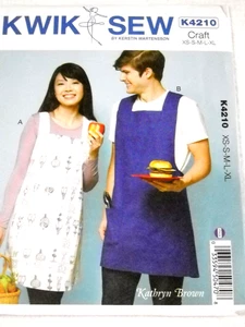 Kwik Sew 4210 Misses and Mens Aprons size XS-XL Sewing Pattern - Picture 1 of 2