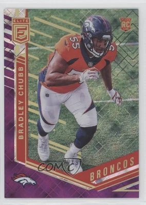 2018 Donruss Elite Rookies Purple /99 Bradley Chubb #190 Rookie RC - Image 1 of 2