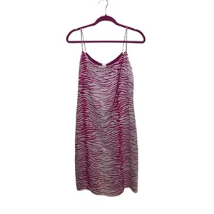 Laundry by Shelli Segal Damen rosa & weiß Zebramuster Schlupfkleid Größe 10 - Bild 1 von 10