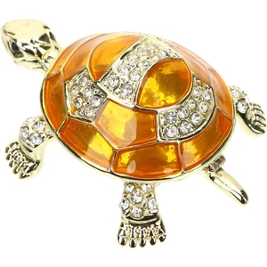  Contenedor de almacenamiento de joyas Miss adornos tortuga de metal cajas de baratijas - Imagen 1 de 12