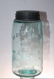 MASON'S CFJ OBSTGLAS QUART PATENT 30. NOVEMBER 1858 - Bild 1 von 16