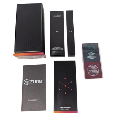 Reproductor multimedia digital Microsoft Zune rojo 8 GB nuevo en caja abierta Foto 1 de 4