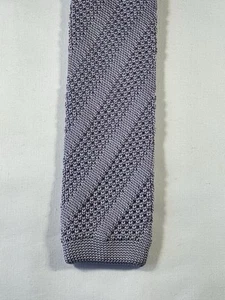 Lilac knitted tie - retro style - ASOS - Imagen 1 de 3