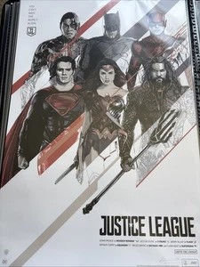 Oliver Barrett Justice League Kunst Batman Superman DC Comics Mondo Poster 🤩 AP - Bild 1 von 3