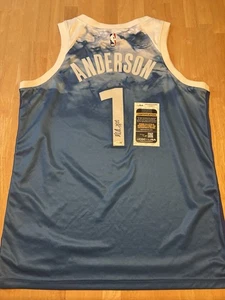 Camiseta deportiva firmada por Kyle Anderson autografiada de los Minnesota Timberwolves certificado de autenticidad JSA - Imagen 1 de 3