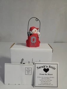 Ornamento basket Sarah's Attic-Snowonders Sports OSU18 Ohio State Swish - Foto 1 di 10