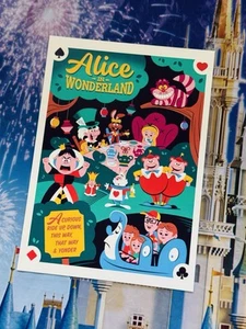 2024 Disney Parks Alice In Wonderland Postcard 5x7" Dave Perillo - Picture 1 of 1