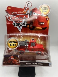 Disney Pixar Cars Toon Rescue Squad Mater #1 Mega Size Red Fire Truck Mattel New - Imagen 1 de 4