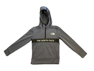 Boys NORTH FACE Hooded Grey Quarter Zip Top - Size S/Age 7-8 Yrs - Ex  Cond - Image 1 of 3