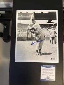 Don Thompson signed 8x10 Autogramm Foto Brooklyn Dodgers Boston Braves BAS COA - Bild 1 von 4