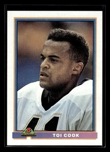 Toi Cook 1991 Bowman #348 Rookie New Orleans Saints - Picture 1 of 1