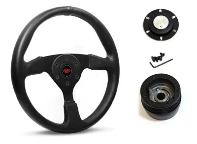 SAAS Steering Wheel SW516B-R & boss for Toyota Corolla AE92 AE93 AE94 AE95 AE96 - image 1 of 4