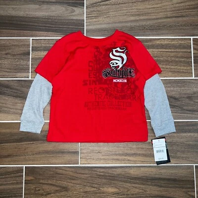 Nueva con etiquetas Camiseta Southpole Niños Roja Térmica Doble Capa Y2K Talla 3T y 4T Foto 1 de 4