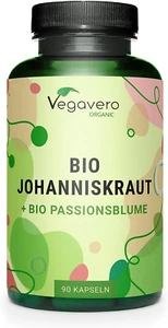 BIO Johanniskraut Hochdosiert | Mit BIO Passionsblume | BIO Extrakte |90 Kapseln - Bild 1 von 8