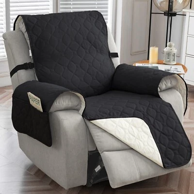 100% waterproof non-slip recliner sofa cover, stretch-strap recliner pet cover, - image 1 of 4