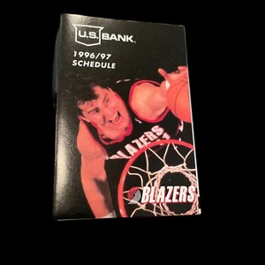 Portland Trail Blazers 1996-1997 NBA pocket schedule Arvydas Sabonis - Picture 1 of 1
