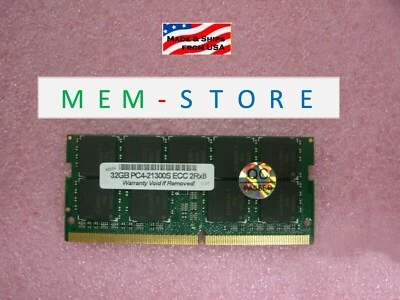 32GB DDR4-2666 ECC SODIMM RAM for KTL-TN426E/32G Compatible Replacement Memory - Image 1 of 4