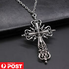Cross Pendant Charm Antique Necklace Silver Religious Viking Men Unisex Gift