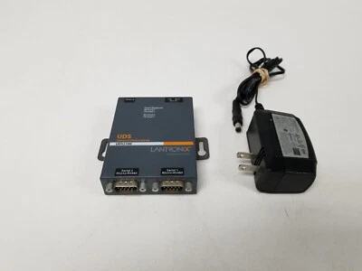 Lantronix UDS2100 Universal Device Server 080-368-000-R w/Power Adapter - Image 1 of 4