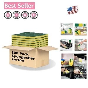 Eco-Friendly Non-Scratch Kitchen Cleaning Sponges - 300 Pack for Durable Use - Picture 1 of 9