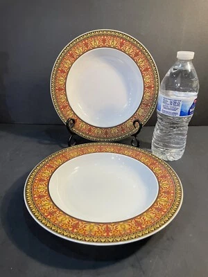 PAR de tigelas de sopa Rosenthal Versace Medusa vermelha aro Ikarus 7 pares disponíveis! - Imagem 1 de 4