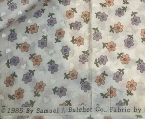 VINTAGE PRECIOUS MOMENTS 1985 Fabric Samuel Butcher Co by Spectrix - Picture 1 of 2