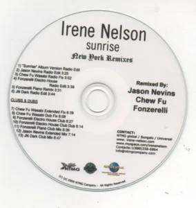 Irene Nelson Sunrise New York Remixes CD Jason Nevins, Fonzerelli and Chew Fu  - Picture 1 of 3