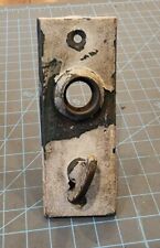 Vtg Small Brass Door Plate Backplate Craftsman MCM w/ Thumb Turn- Lot of 1 - L