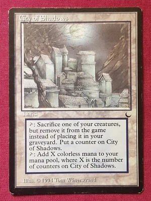 Magic The Gathering THE DARK CITY OF SHADOWS land card MTG - Image 1 of 2