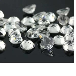 Cojín Topacio Blanco Corte Rosa 5x5mm a 15x15mm Piedras Preciosas Sueltas Naturales - Imagen 1 de 5