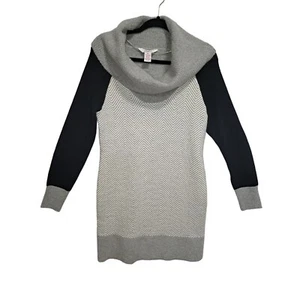 Vestido Suéter Candie's XL Gris Chevron Cuello Capucha - Imagen 1 de 3