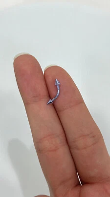 Anillo de cejas de titanio anodizado con barra curvada de espiga de 16 g piercing corporal joyería Foto 1 de 3